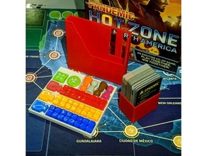 pandemic hot zone - north america boardgame organizer 3d print model - Mito3D