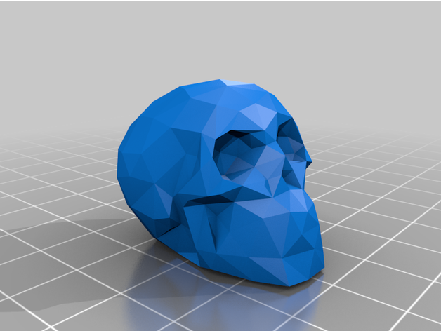 poly skull lowpoly 3D print model - Mito3D