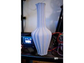 huysuz vazo Toplamak 1 4x dekor dekorasyon dekoratif çiçek sarmal bükülmüş vazolar mod 3d print model - Mito3D