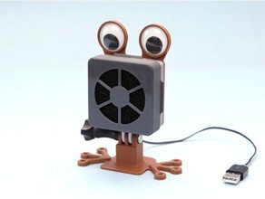 mini USB fumi estrattore adafruit arduino carbonio filtro desktop fan snapfit 3d print model - Mito3D