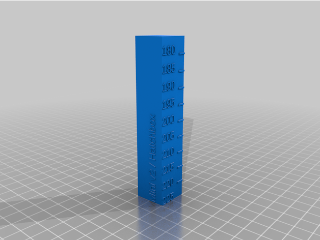 customized temperature calibration tower 3D print model - Mito3D