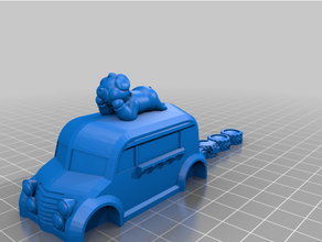 cerdito comida camión ruedas calientes gaslands país gas 3d print model - Mito3D