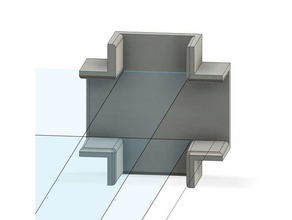 shelf interlocking bracket support 4 3d print model - Mito3D