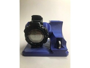 squillare orologio titolare supporto combinazione combo personalizzato gioielleria comodino 3d print model - Mito3D