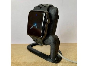 dock apple watch a&b stand chargeur charging inductif inductive montre 3d print model - Mito3D