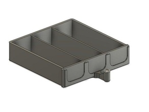 3 slotted drawer box resistor storage 3d print model - Mito3D