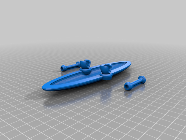 canoe 3D print model - Mito3D