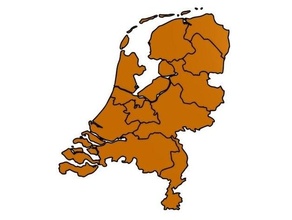 carta geografica Olanda 3d print model - Mito3D