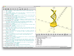 anpassbar doppelt Wendel DNA openscad 3d print model - Mito3D
