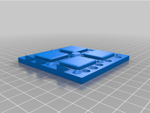 4 peça base prato 3D print model - Mito3D