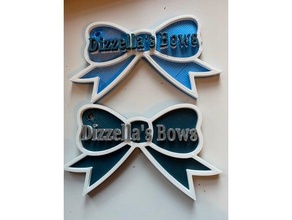 key ring dizzellas bows 3d print model - Mito3D