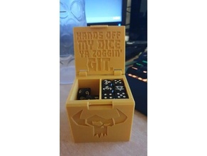 print place dice box - orks warhammer 40k 3d print model - Mito3D
