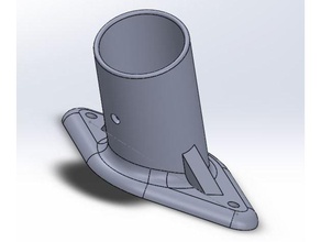 angled broom head mount 3d print model - Mito3D