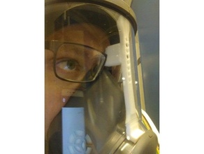 glasses holder 3m 6000 face mask 07141 respirator 6878 coronavirus covidfaceshield facemask faceshield shield fullfacemask parameterized parametric solidworks spectacles 3d print model - Mito3D