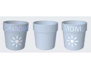 flower pots pot grandma mom peet pellet seed 3d print model - Mito3D