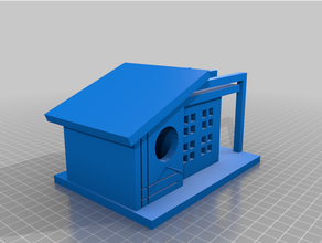 midmod bird house birdhouse midcentury modern 3d print model - Mito3D