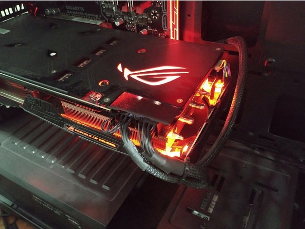 asus rog strix gpu power connector led cover pcie rtx 2060 3D print model - Mito3D