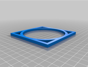 100mm square circle customized 3d print model - Mito3D