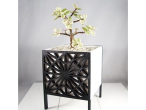 Asanoha plantador cacto interior jardim kumiko plantadores Panela suculento suculentos 3d print model - Mito3D