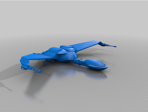 star trek klingon bird prey k'vort class ship startrek 3d print model - Mito3D