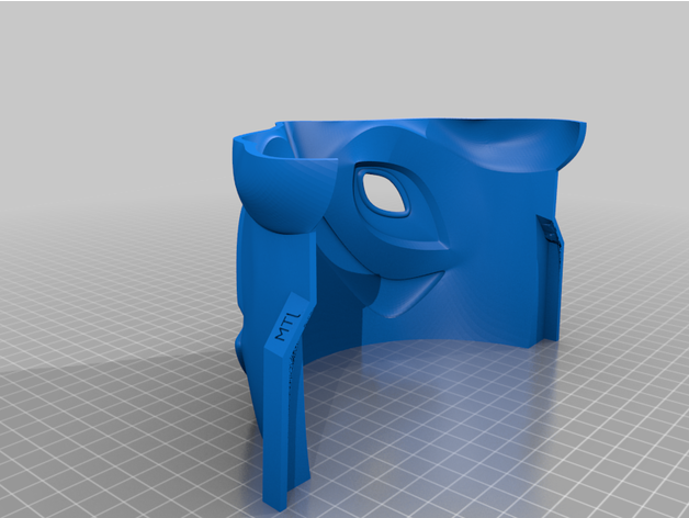 azul espírito mascarar avatar dobrador ar 3D print model - Mito3D