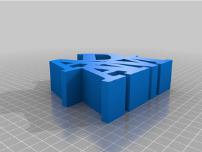 customized word sculpture 3d print model - Mito3D
