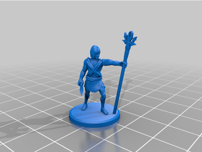 early antiquity - sumerian infantry command 20mm 25mm commander historical standard bearer tabletop gaming wargaming 3d print model - Mito3D