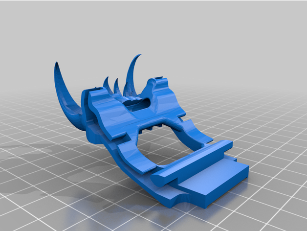 Armattan Hahn Chamäleon Kieferknochen Schädel montieren ti Chapin Kiefer Schleudern skidz 3D print model - Mito3D