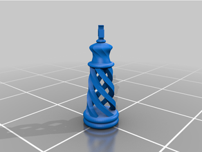 spiral chess set - alternative king cross 3d print model - Mito3D