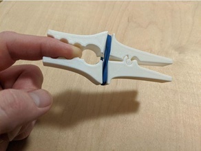elástico banda clavija acortar clips pinza ropa percha gancho alfiler papel Lavado máquina 3d print model - Mito3D