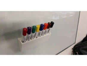 whiteboard pen marker holder ergonomic magnetic marker pen whiteboard 3d print model - Mito3D