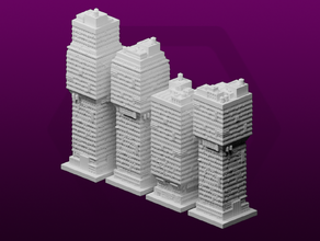 Greeblecity cyberpunk modular torre ciudad verde 3d print model - Mito3D
