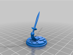 dancing sword dnd dungeons dragons mini miniature spiritual weapon tabletop gaming 3d print model - Mito3D