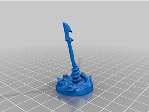 spiritual weapon - harpoon dancing dnd miniature minis tabletop gaming weapons 3d print model - Mito3D