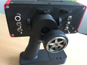 rc manette pilotage roue réducteur émetteur réduction 3d print model - Mito3D
