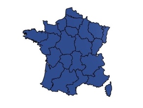 Karte Frankreich 3d print model - Mito3D