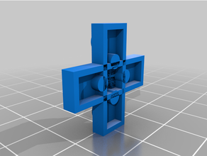 3x3 attraversare piatto lego like bloccare mattone Lego compatibile 3d print model - Mito3D
