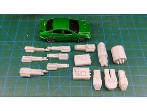 gaslands kitbash armas paquete miniatura juego guerra 3d print model - Mito3D