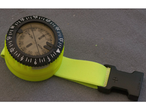 scuba compass bracelet - pour compas plong plonge scubadiving 3d print model - Mito3D