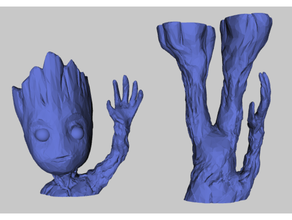 bébé Groot fixé 3d print model - Mito3D