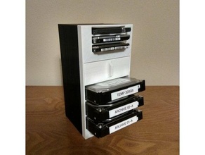 desktop media organizer desk hdd rack sd card ssd 3d print model - Mito3D