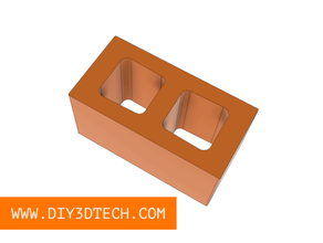 cenere bloccare scala miniatura 12 1 blocco cemento 3d print model - Mito3D