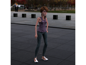 mulher pé menina pose posivel posando 3d print model - Mito3D