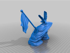 águila bandera 3d print model - Mito3D