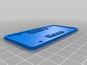 customized licence plate zach's room 3d print model - Mito3D