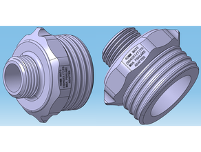 40mm nato rd40x1 7 msa phalanx filter adapter en148-1 gasmask adaptor gas mask rd40 respirator stanag 4155 3d print model - Mito3D