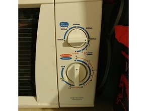 microwave oven knob 3d print model - Mito3D