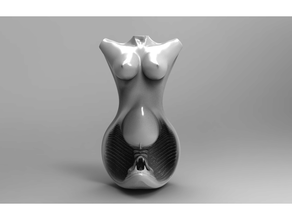 cobra niña Arte tetas nsfw desnudo hembra escultura serpiente torso mujer 3d print model - Mito3D
