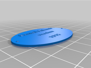 ww1 french dog tag 3d print model - Mito3D