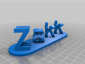 Zatty glace personnalisé 3d print model - Mito3D